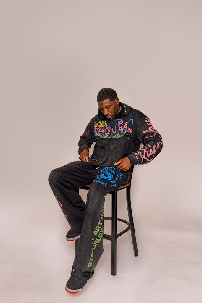 "Graphiti" pants (Black)
