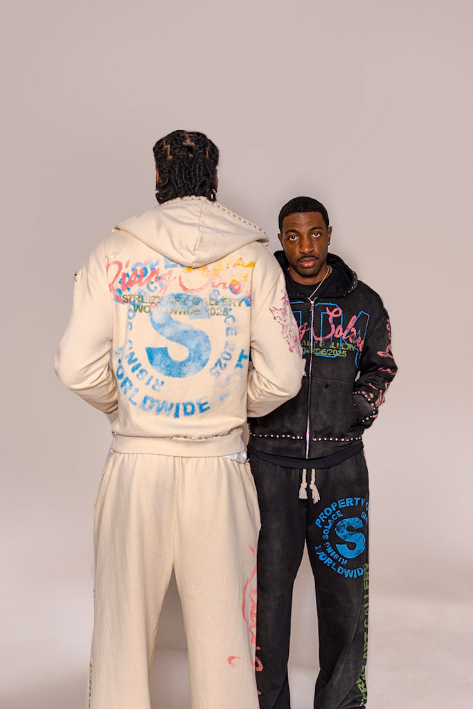 "Graphiti" hoodie (Cream)