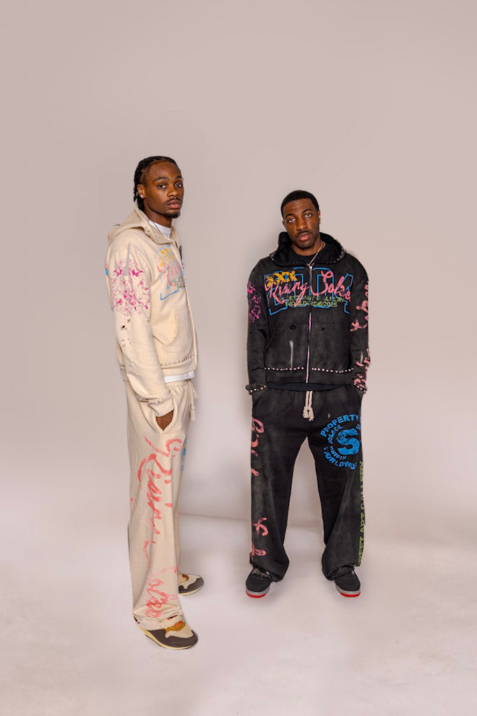 "Graphiti" pants (Cream)