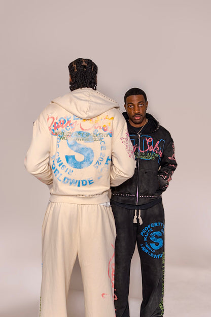 "Graphiti" hoodie (Cream)