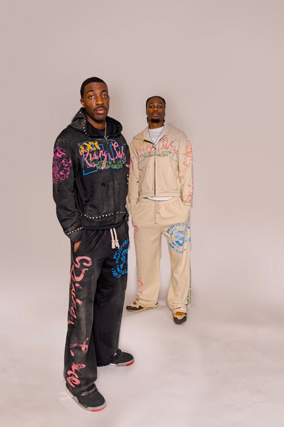 "Pressure makes Diamonds" sweatpants (Black)