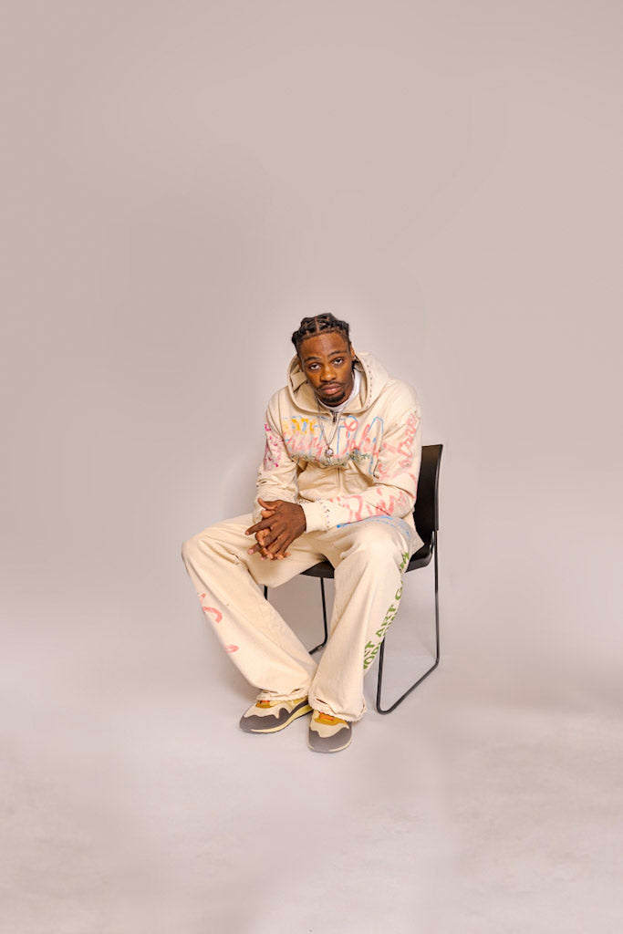 "Pressure makes Diamonds" hoodie (cream)