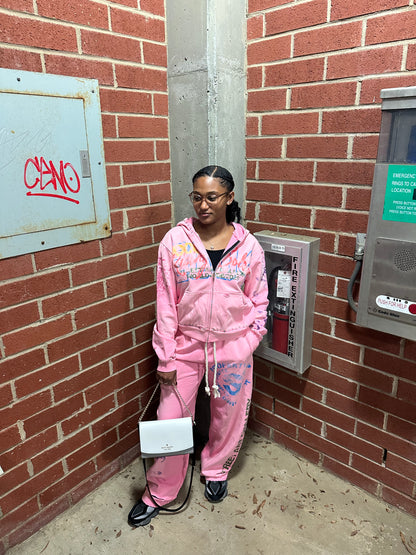 "Pressure makes Diamonds" hoodie (pink)