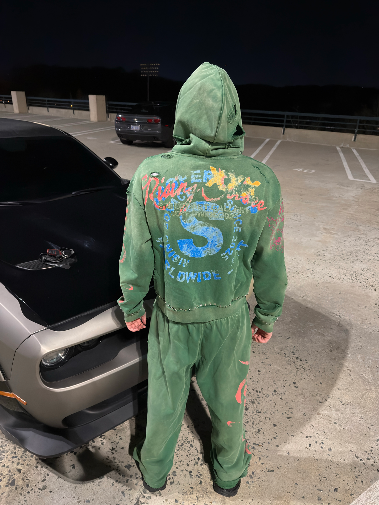 "Pressure makes Diamonds" hoodie (green)