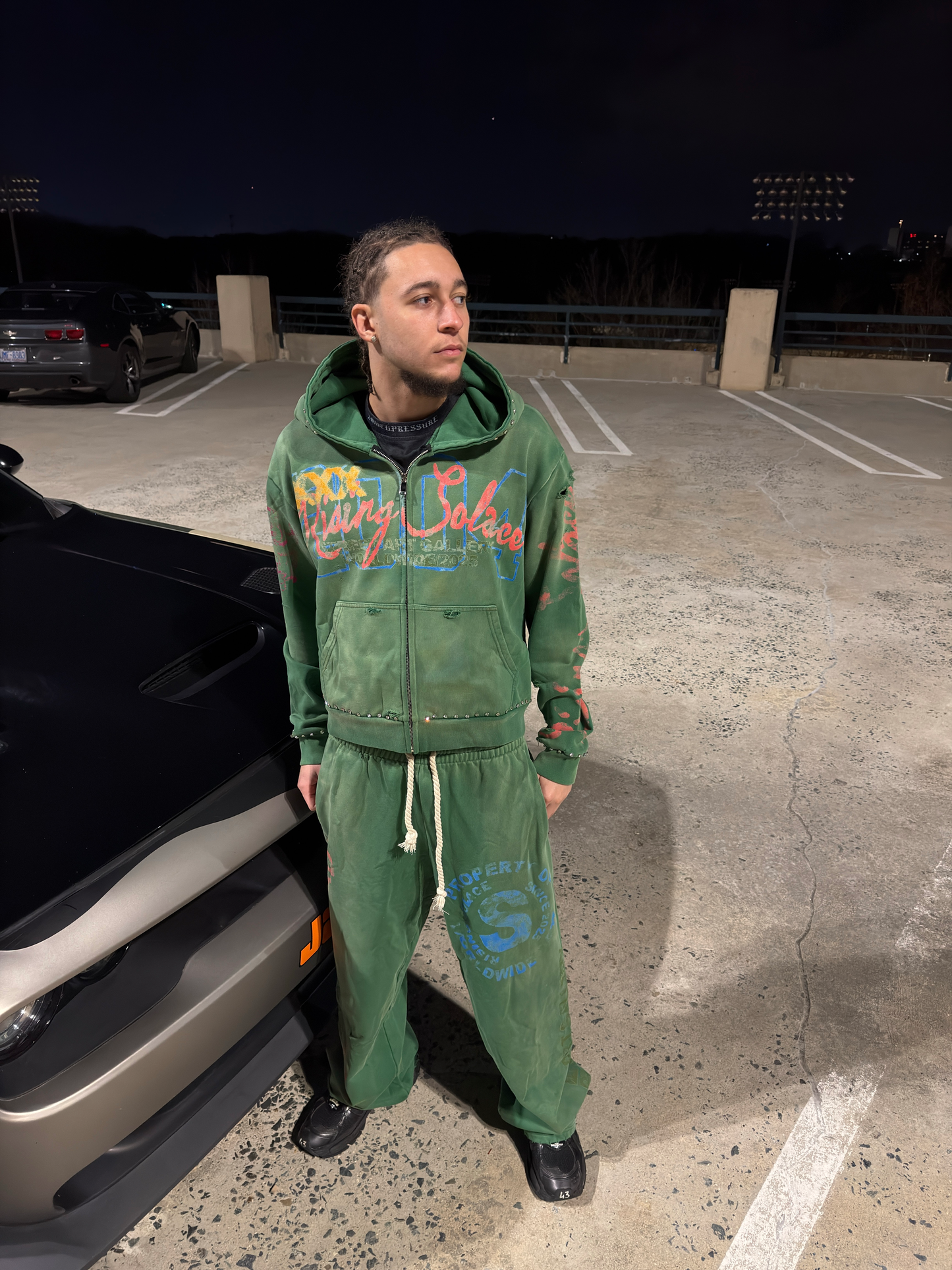 "Pressure makes Diamonds" hoodie (green)