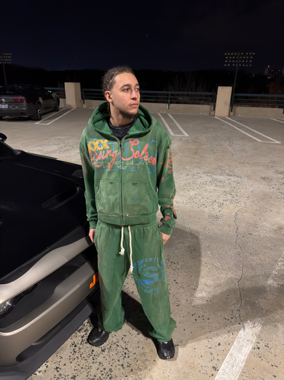 "Pressure makes Diamonds" hoodie (green)