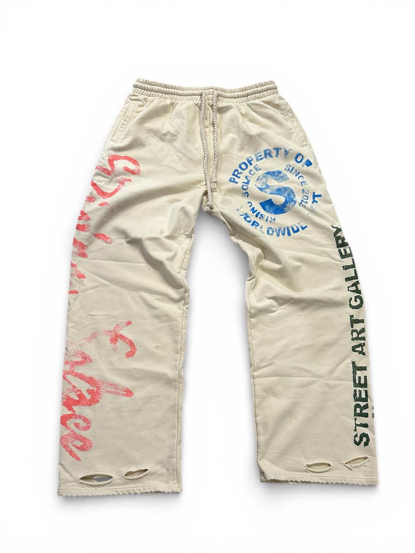 "Pressure makes Diamonds" sweatpants (cream)