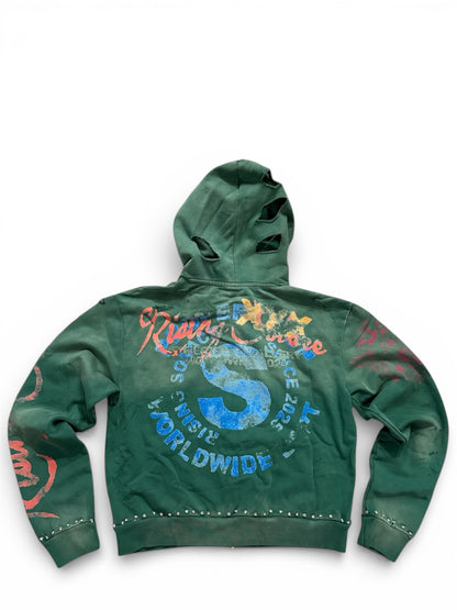 "Pressure makes Diamonds" hoodie (green)